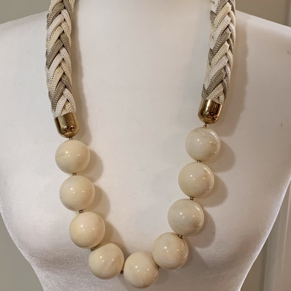 Cream and Taupe Necklace